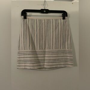 MADEWELL White and Blue Pleated Mini Skirt 00‎
